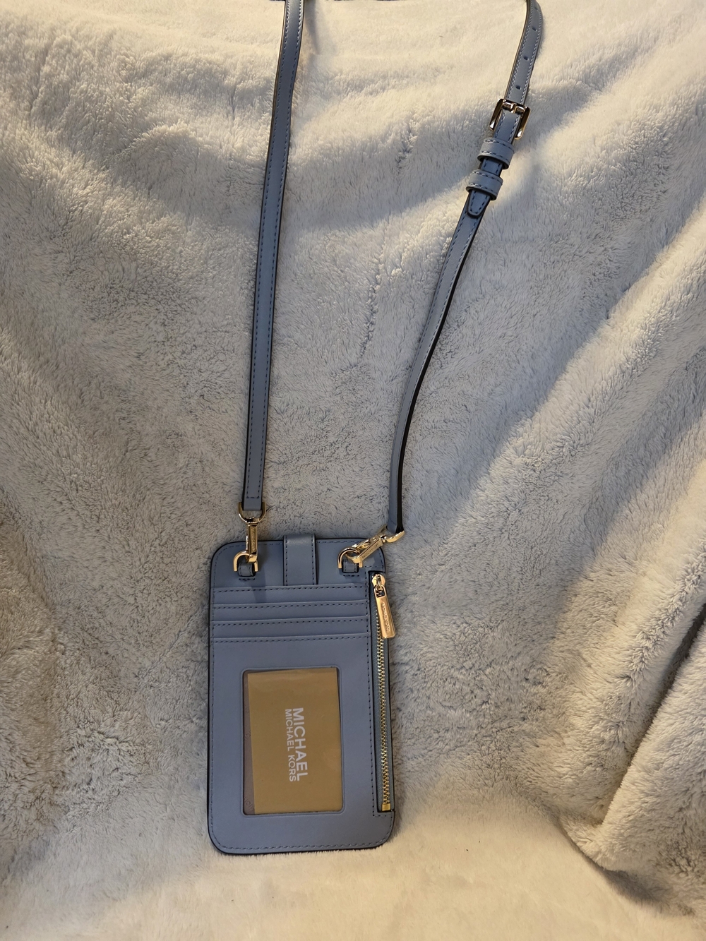 Michael Kors Light Blue Crossbody Card Holder